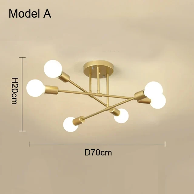 Elevate Your Space with the Nordic Minimalist Black and Gold LED Pendant Light - Perfect for Bedrooms and Living Rooms