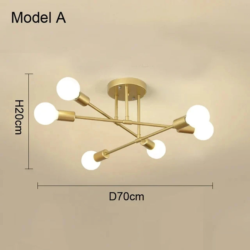 Elevate Your Space with the Nordic Minimalist Black and Gold LED Pendant Light - Perfect for Bedrooms and Living Rooms
