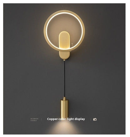 Copper Wall Lamp Light Luxury Bedroom Bedside Lamp