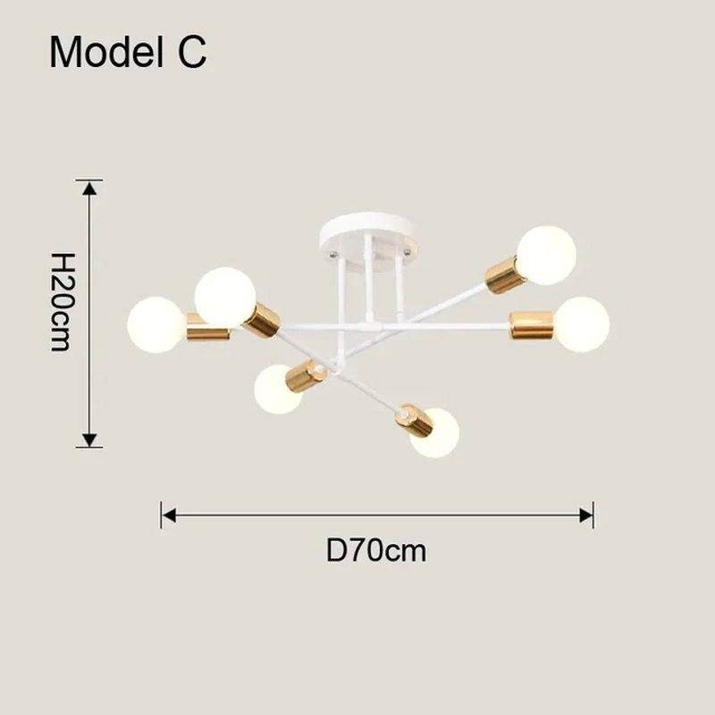 Elevate Your Space with the Nordic Minimalist Black and Gold LED Pendant Light - Perfect for Bedrooms and Living Rooms