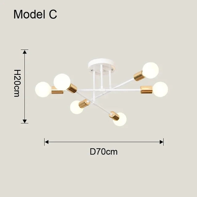 Elevate Your Space with the Nordic Minimalist Black and Gold LED Pendant Light - Perfect for Bedrooms and Living Rooms