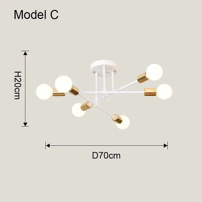 Elevate Your Space with the Nordic Minimalist Black and Gold LED Pendant Light - Perfect for Bedrooms and Living Rooms