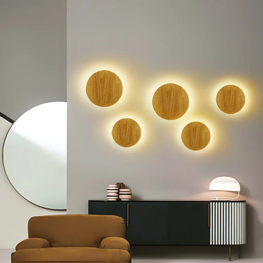 Nordic Modern  Stair Wall-Mounted Wooden  Light