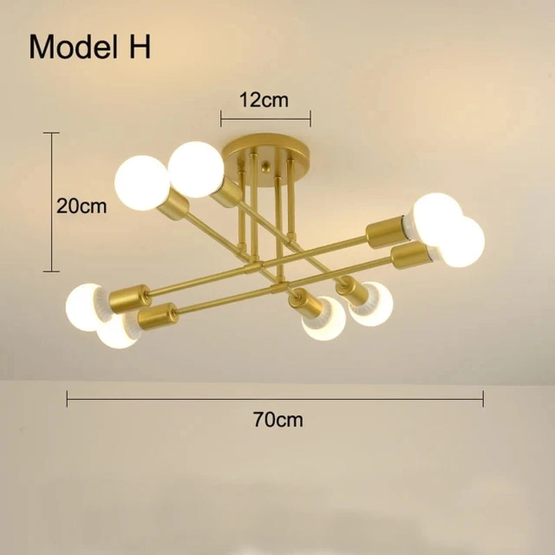 Elevate Your Space with the Nordic Minimalist Black and Gold LED Pendant Light - Perfect for Bedrooms and Living Rooms