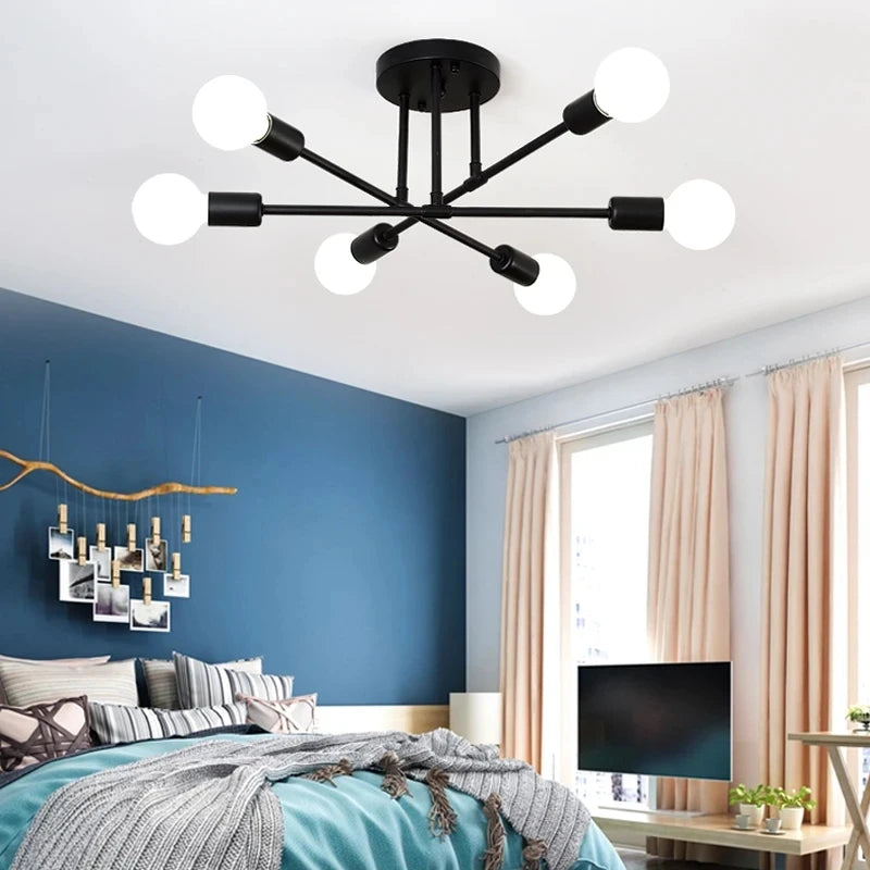 Elevate Your Space with the Nordic Minimalist Black and Gold LED Pendant Light - Perfect for Bedrooms and Living Rooms