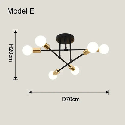 Elevate Your Space with the Nordic Minimalist Black and Gold LED Pendant Light - Perfect for Bedrooms and Living Rooms