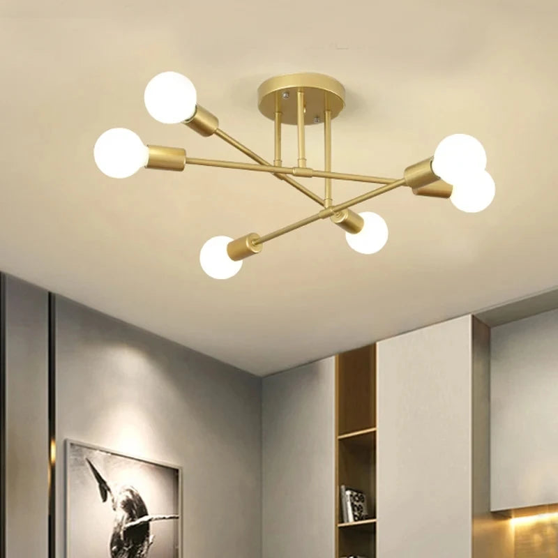 Elevate Your Space with the Nordic Minimalist Black and Gold LED Pendant Light - Perfect for Bedrooms and Living Rooms