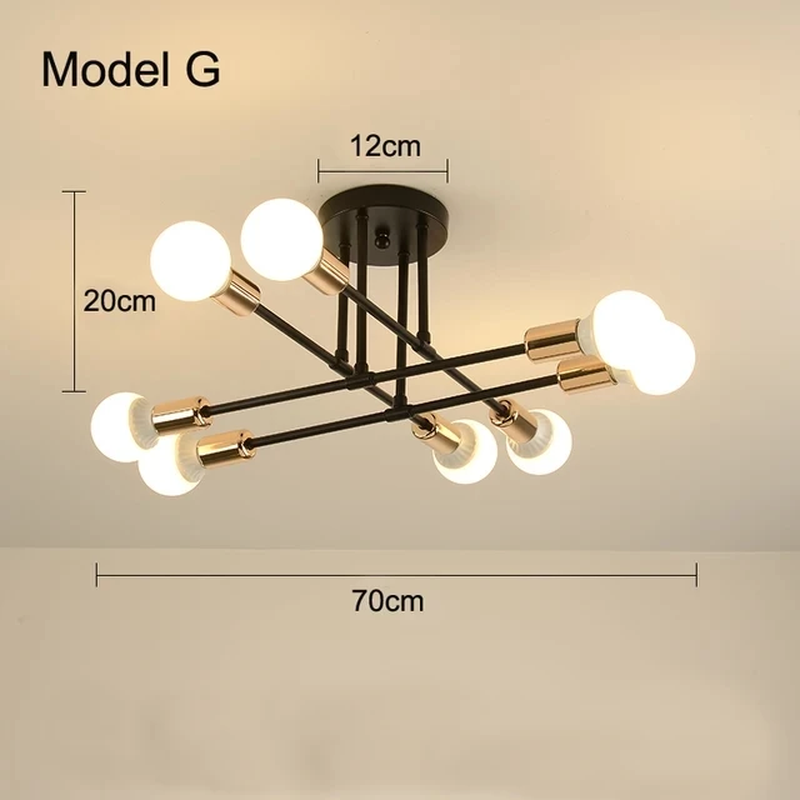 Elevate Your Space with the Nordic Minimalist Black and Gold LED Pendant Light - Perfect for Bedrooms and Living Rooms