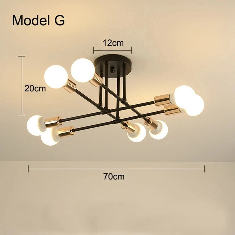 Elevate Your Space with the Nordic Minimalist Black and Gold LED Pendant Light - Perfect for Bedrooms and Living Rooms