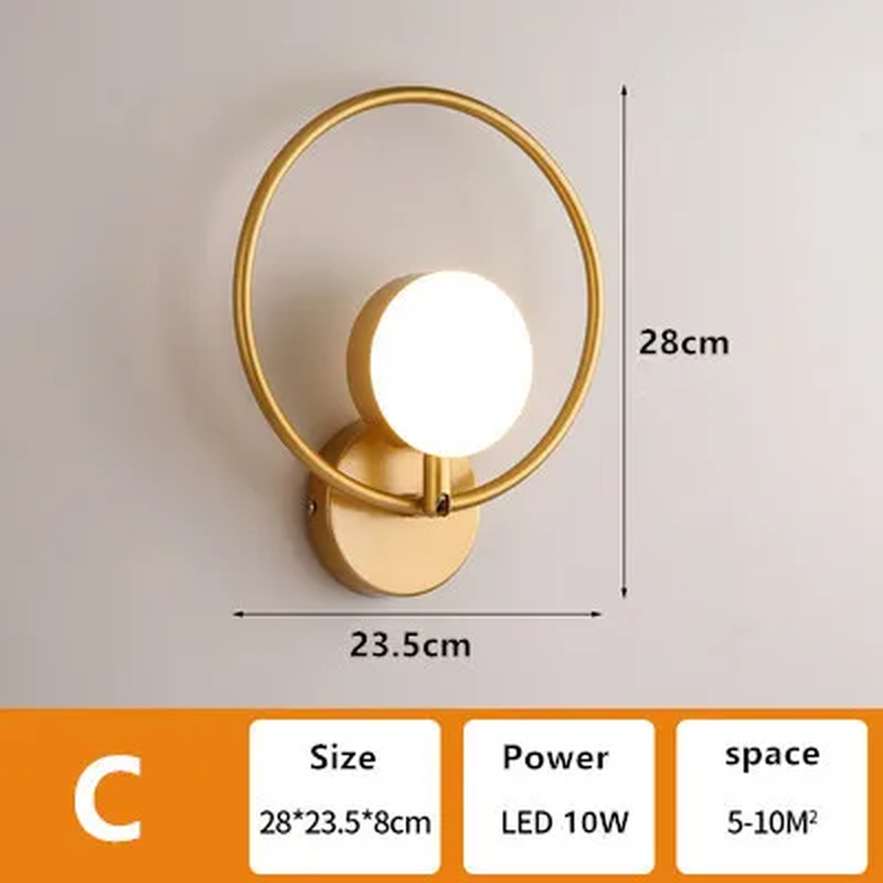 Nordic Modern Bedside Wall Lamp 