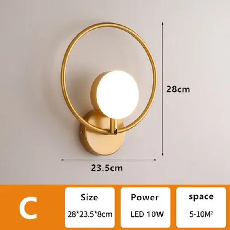 Nordic Modern Bedside Wall Lamp 