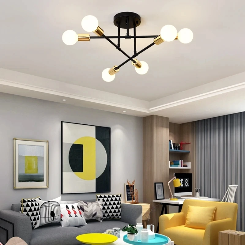 Elevate Your Space with the Nordic Minimalist Black and Gold LED Pendant Light - Perfect for Bedrooms and Living Rooms